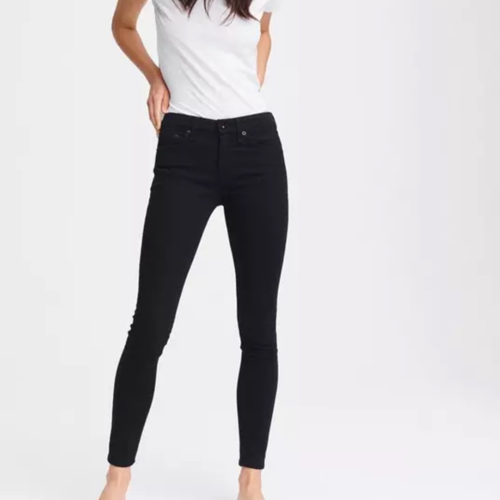 rag & bone No Fade Black Cate Mid-Rise Skinny
